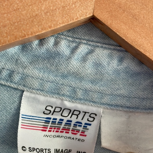 Vintage Racing Dale Earnhardt Denim Fringe Button Front Tank Top - Picture 7 of 13